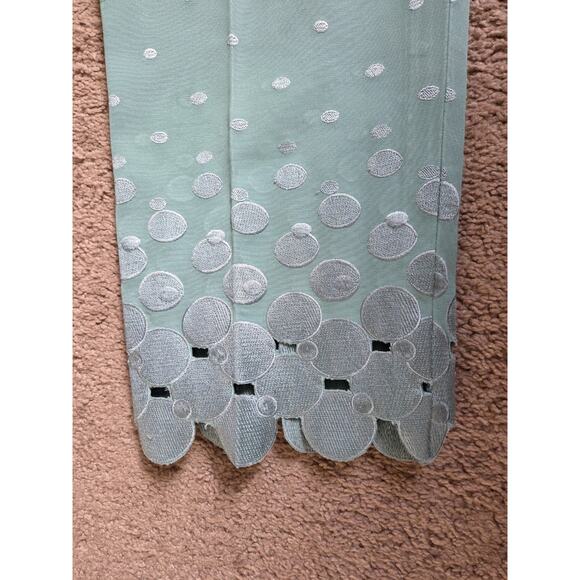 Carlisle Mint Green Embroidered Dot Scallop Hem Vintage Capri Pants, Women's 4 - Picture 9 of 9